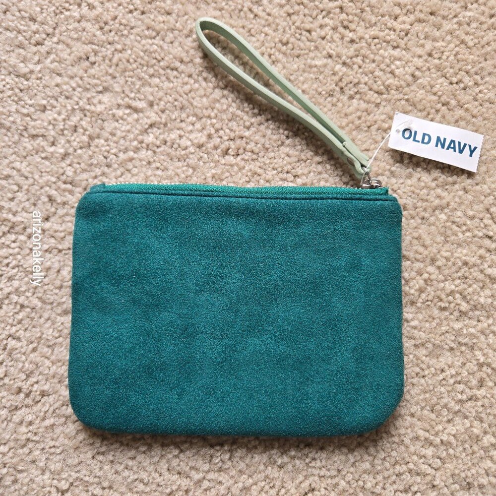 NWT Faux Suede Cactus Wristlet Saguaro Zippered Pouch Embroidered - Picture 2 of 4